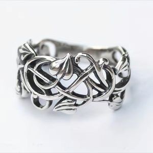 HOLLOW OUT BRANCH BAND RING